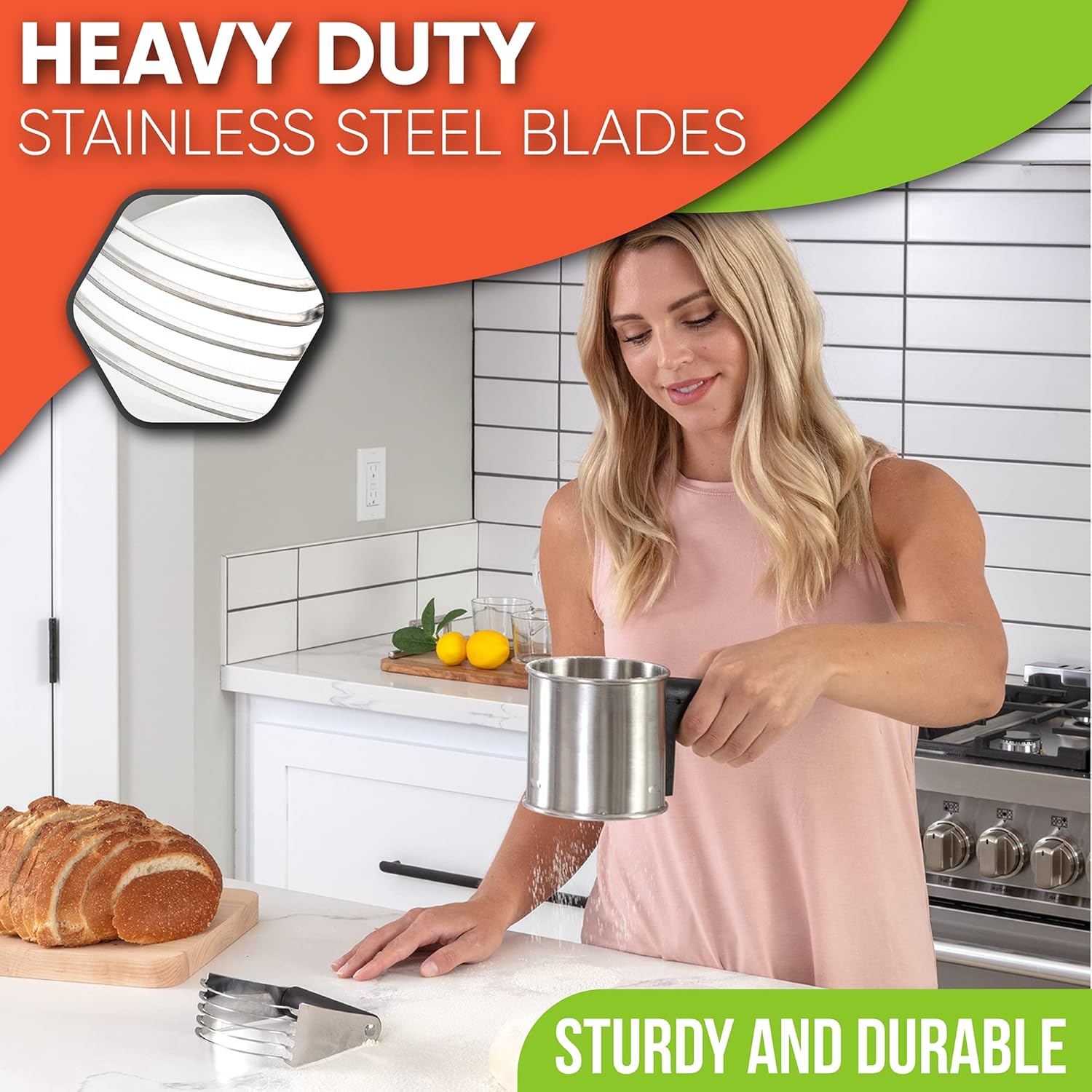Spring Chef Dough Blender, Top Professional Pastry Cutter with Heavy D