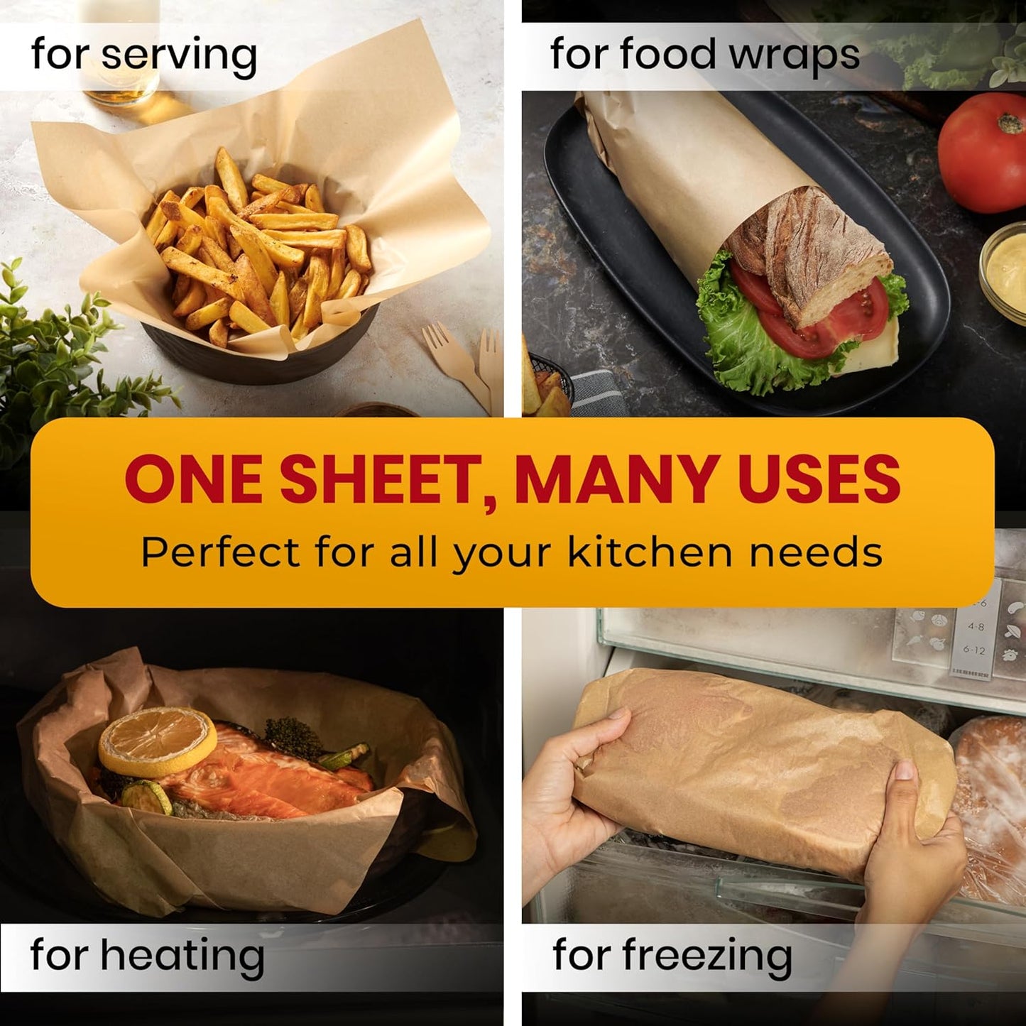 220 PCS Parchment Paper Baking Sheets, 12x16 Inches by Baker's Signatu