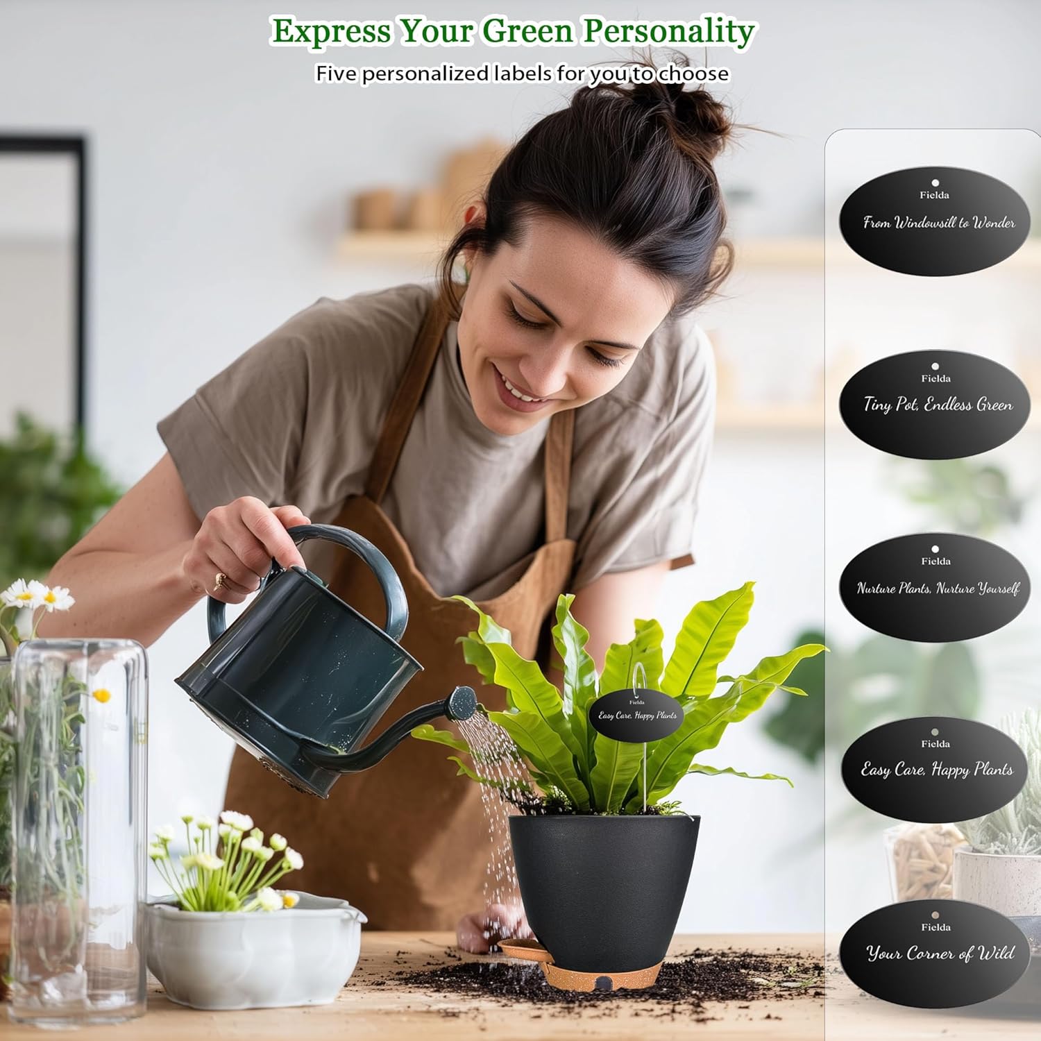 6 Inch Self Watering Pots for Indoor Plants (5-Pack) – Small Plastic P