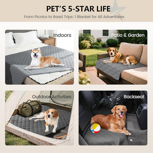 gogobunny 3X Stronger Waterproof Pet Blanket, Scratch Proof Furniture 