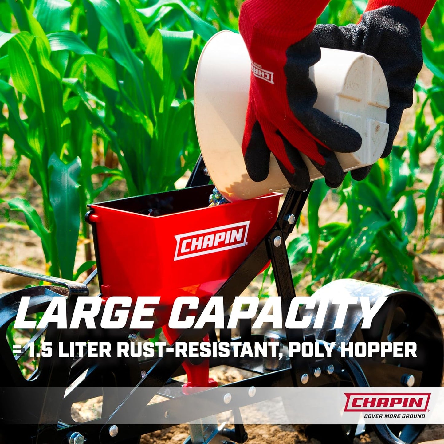 Chapin 8701B Garden Push Seeder Planter with 6 Seed Plates for up to 2