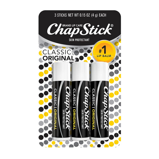 ChapStick Classic Original Lip Balm Tubes, Lip Care - 0.15 Oz (Pack of