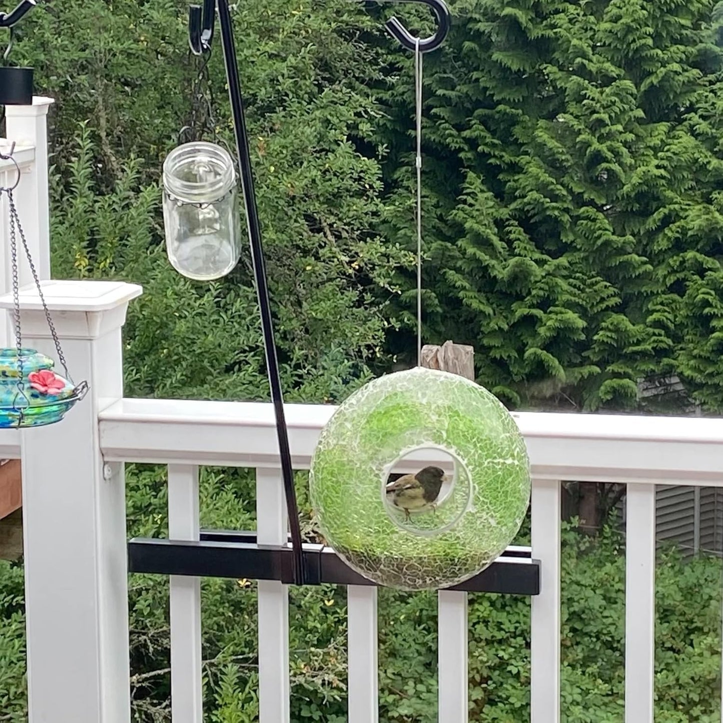 Fly Through Wild Bird Feeder Garden Hanging Bird Feeder Mosaic Circle 