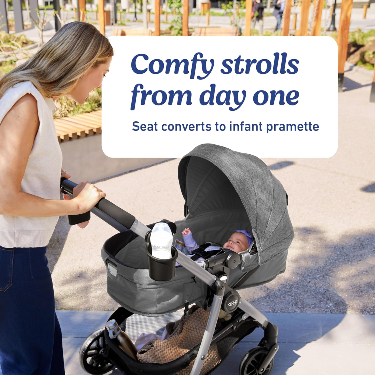 Graco Redmond Modes Pramette Stroller, 3-in-1 Convertible: Car Seat Ca