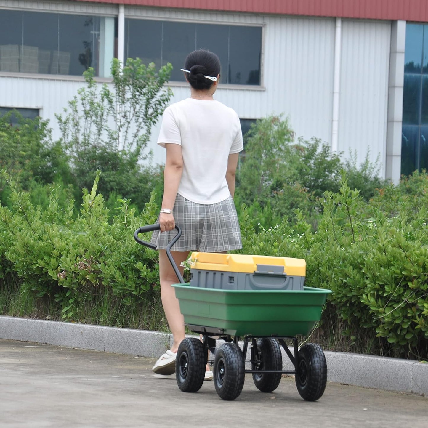 Garden Cart Outdoor Utility Wagon with Solid Wheels Beach Wagon,All Te