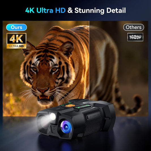 4K Night Vision Goggles for Adults: 4.5" HD Large Screen Digital Night