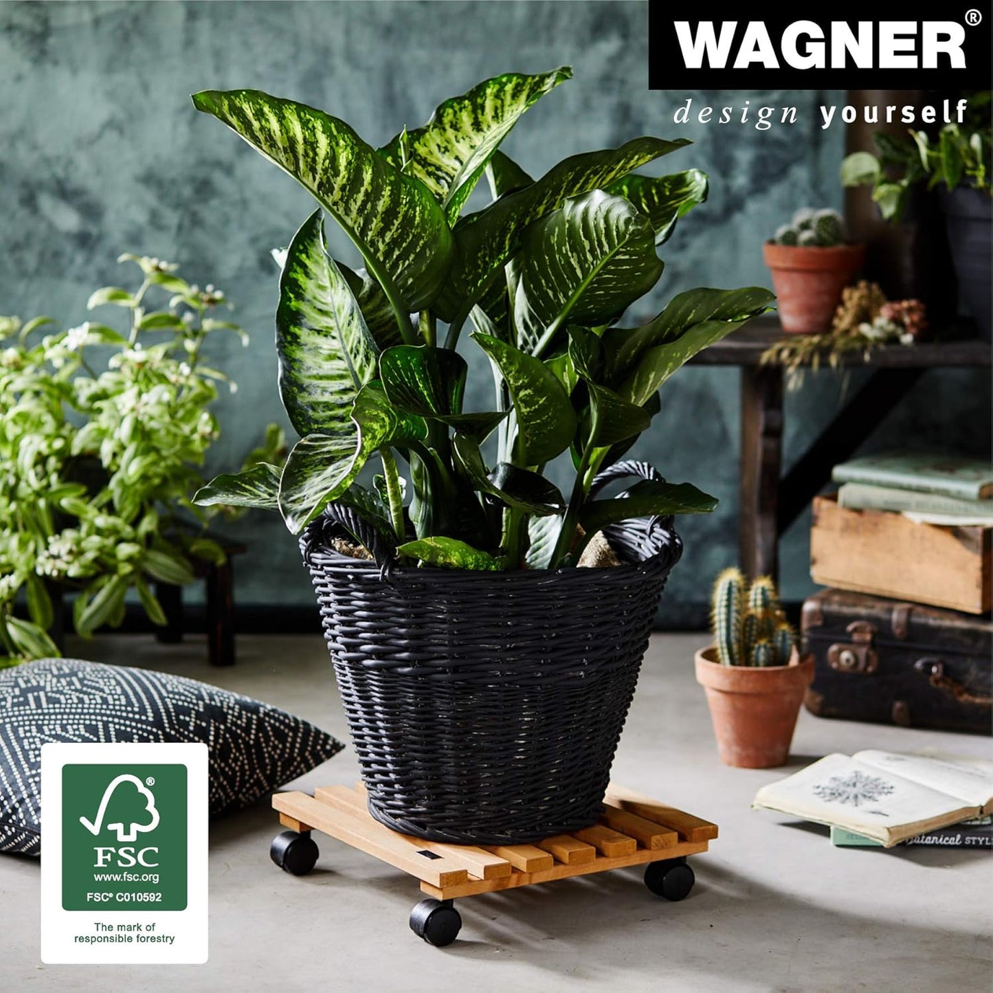 Wagner System 20083501 Multi-Roller Nature Gardening Wagon, Oiled