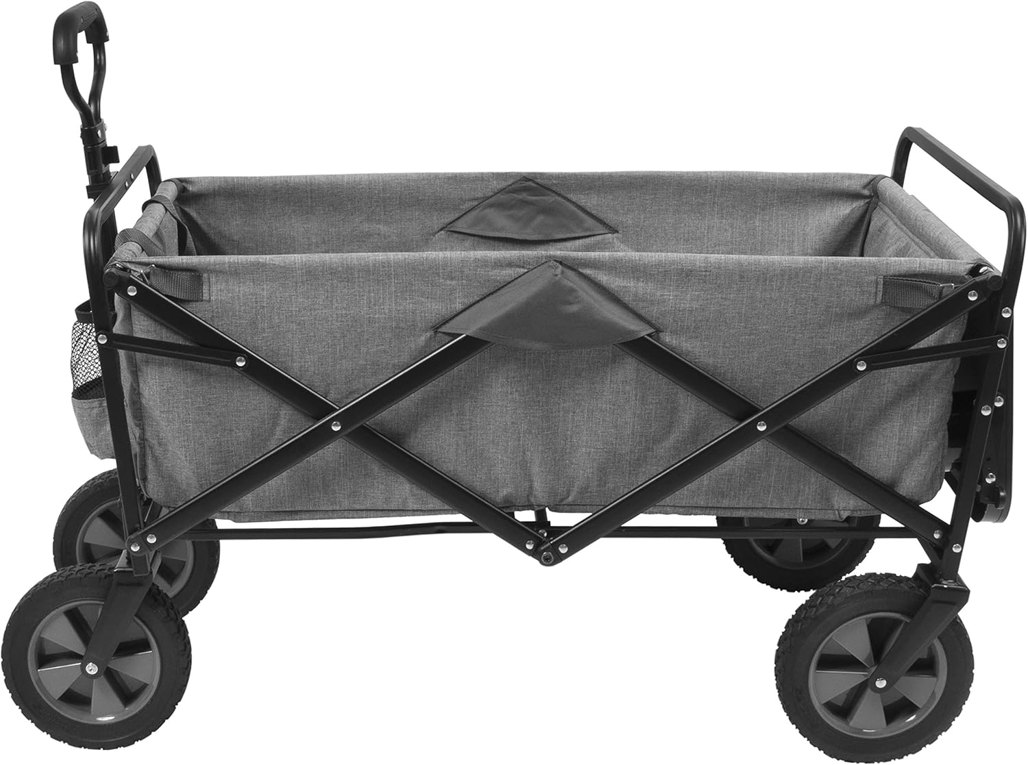 Mac Sports Collapsible Folding Outdoor Utility Wagon (Wagon with Side 