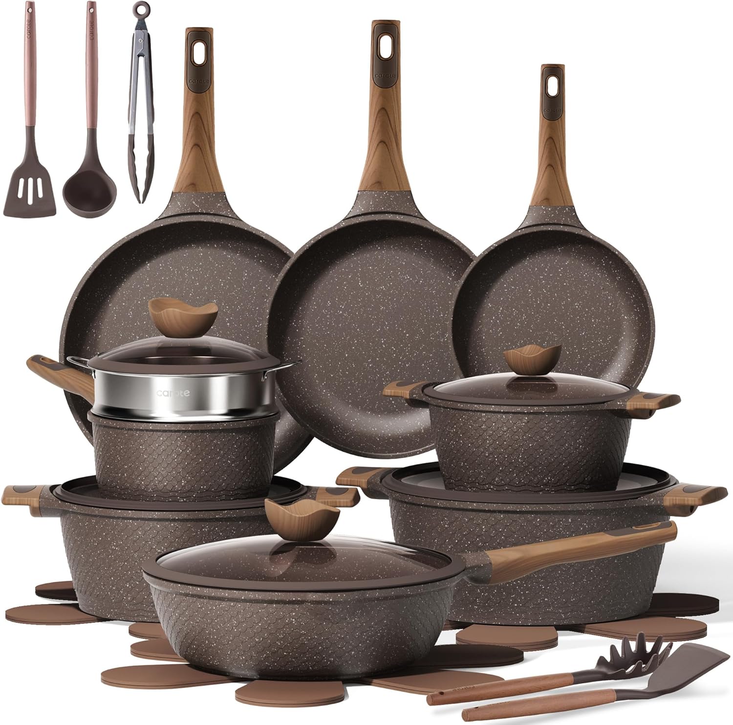 CAROTE 26PCS Pots and Pans Set Non Stick, Cookware Set Pots and Pans I