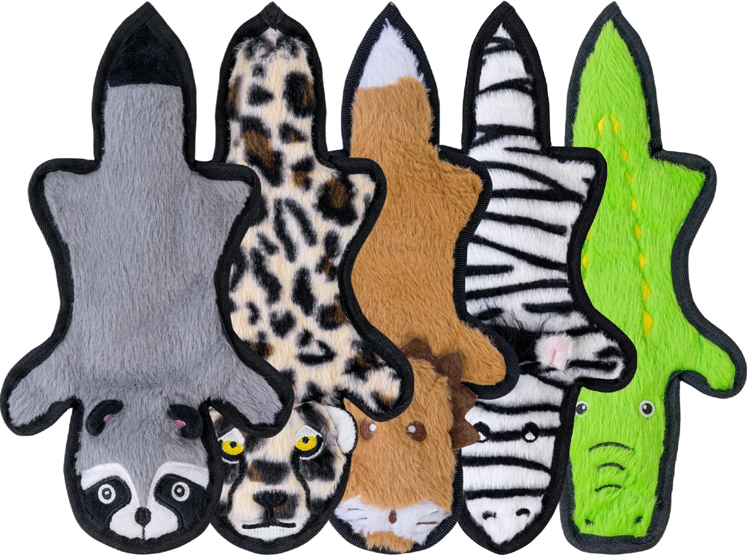 SHARLOVY No Stuffing Dog Toys Crinkle Squeaky, Long Lasting Chews for 