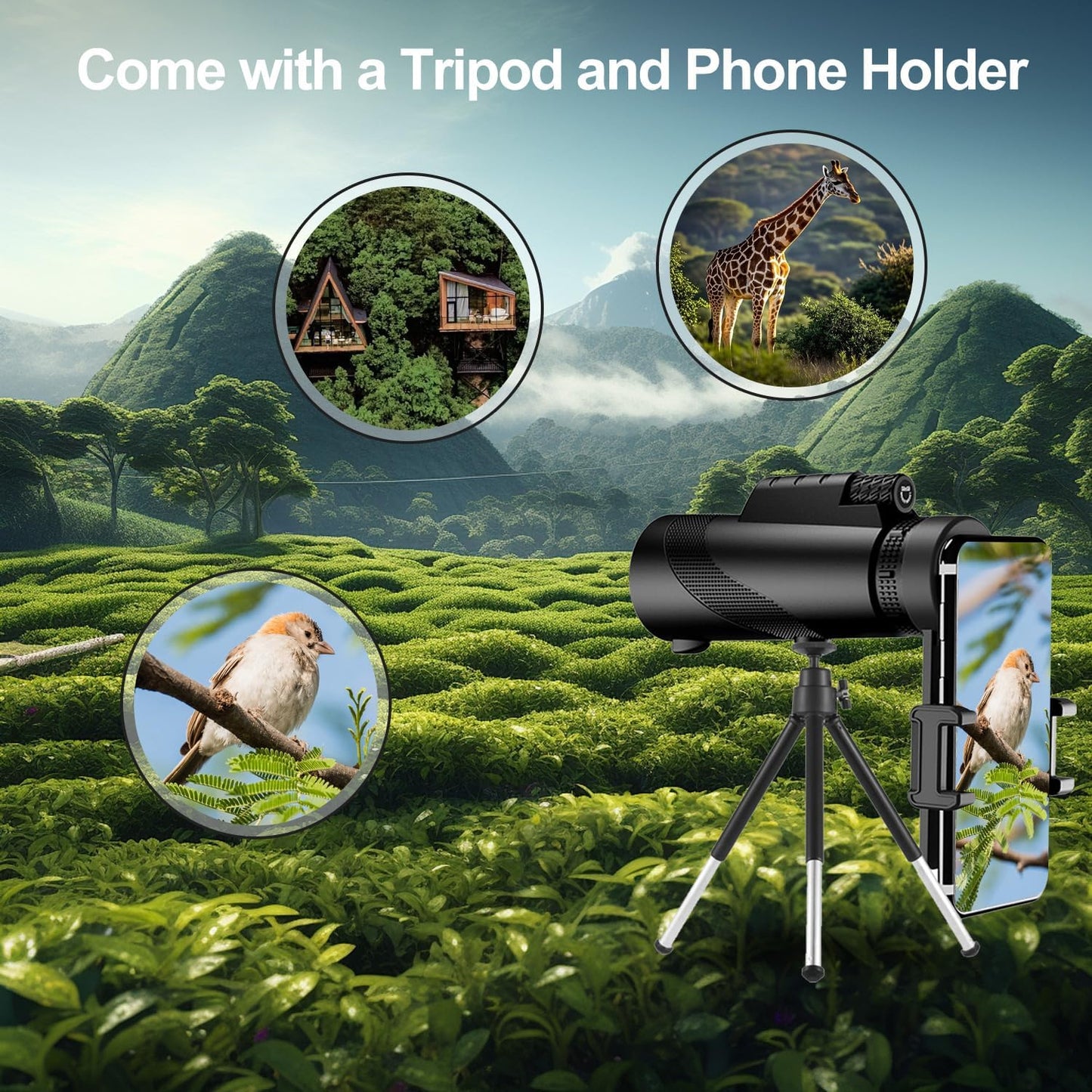 Monocular-Telescope 80x100 High Powered Monoculars High Definition for