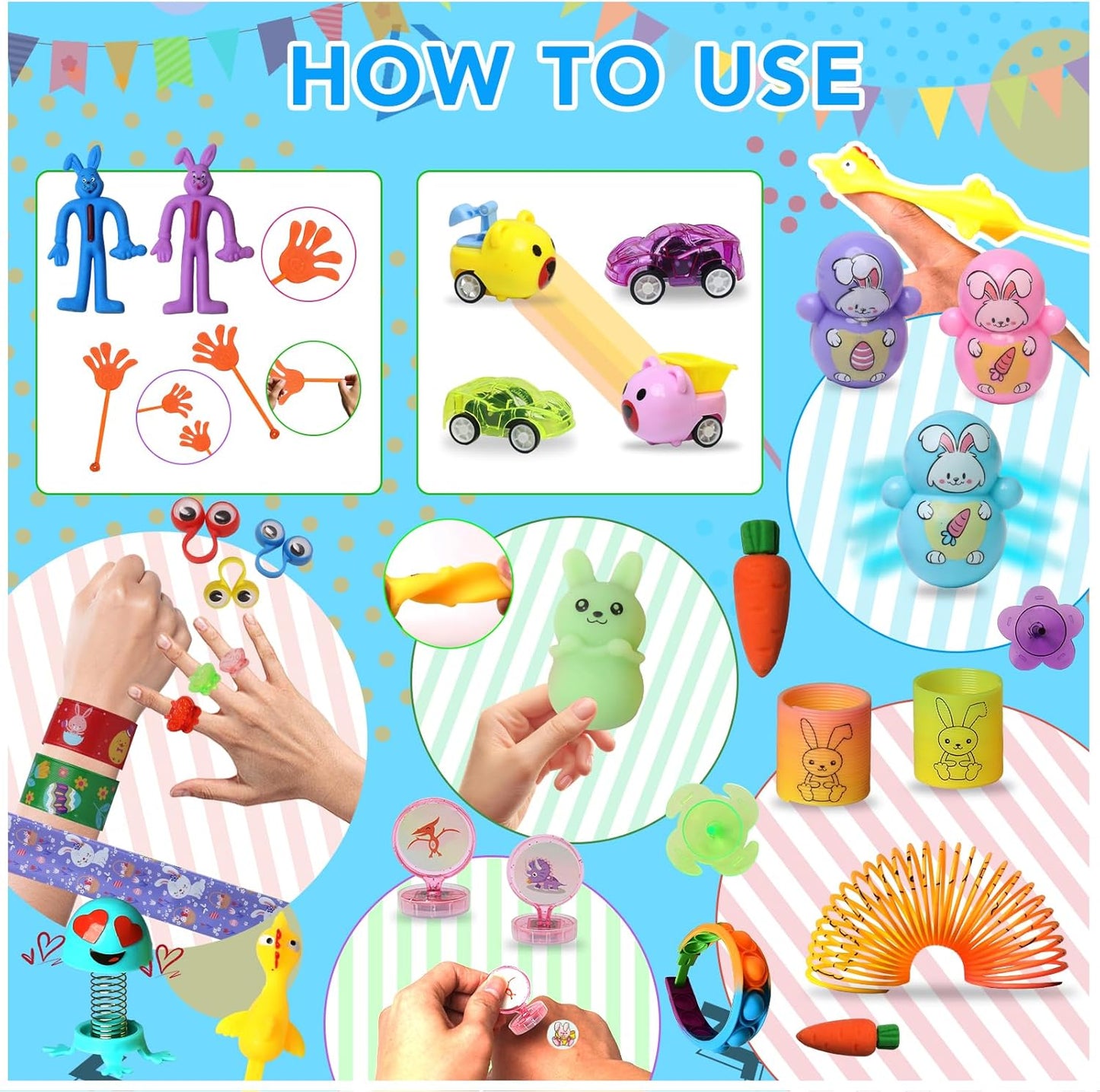 200 Pcs Prefilled Easter Eggs with Toys Inside,Easter Basket Stuffers,Surprise Easter Egg Fillers,Easter Toys Bulk,Easter Egg Hunt,Prizes Classroom Events,Easter Gifts,Eggs Fillers,Easte Party Favors