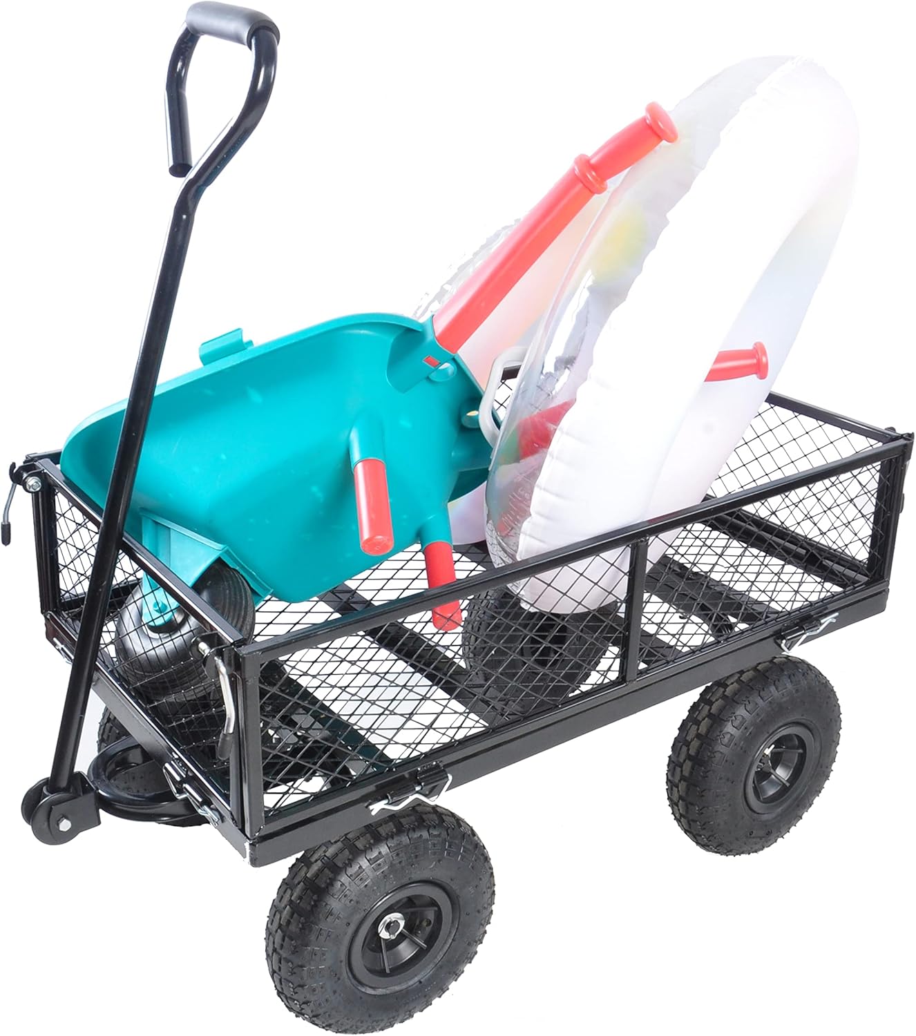 Garden Cart Outdoor Utility Wagon with Solid Wheels Beach Wagon,All Te