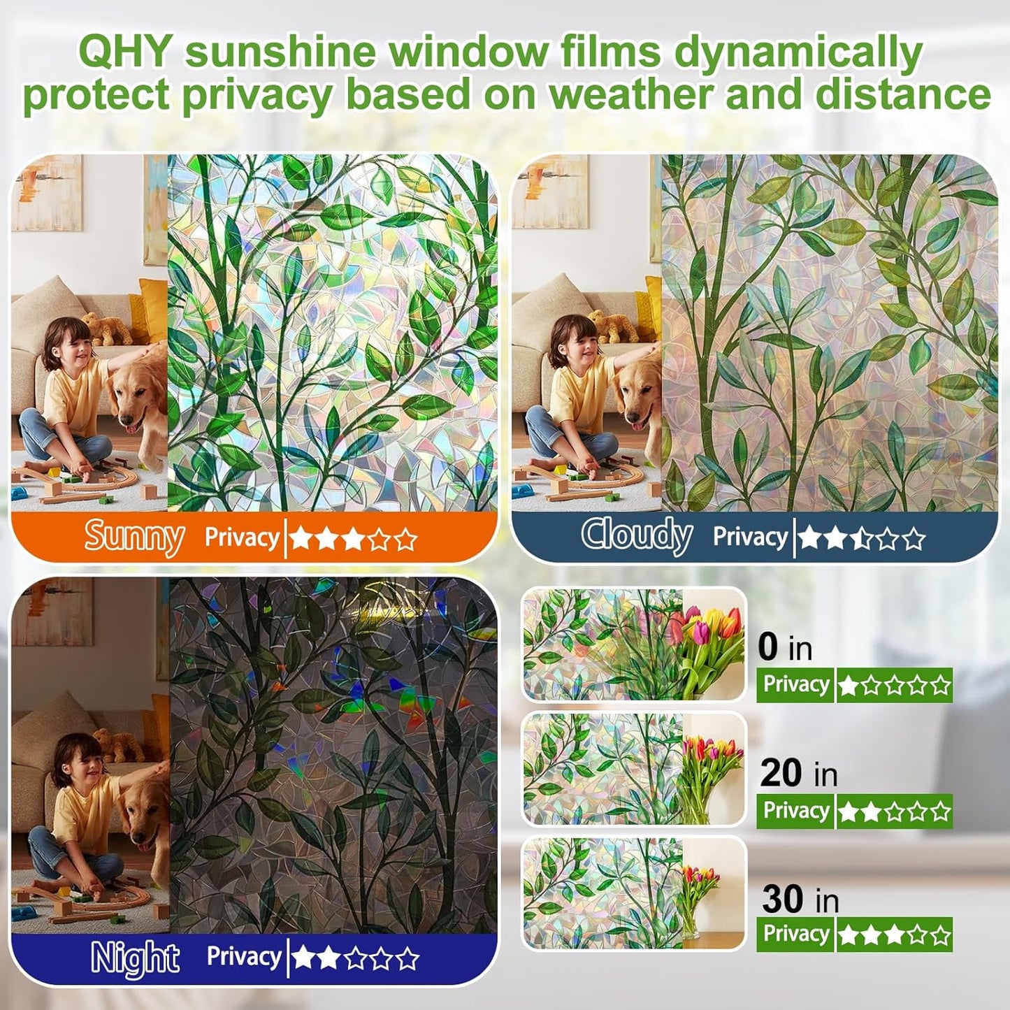 Window Privacy Film Stain Glass Window Film Rainbow Window Film Window