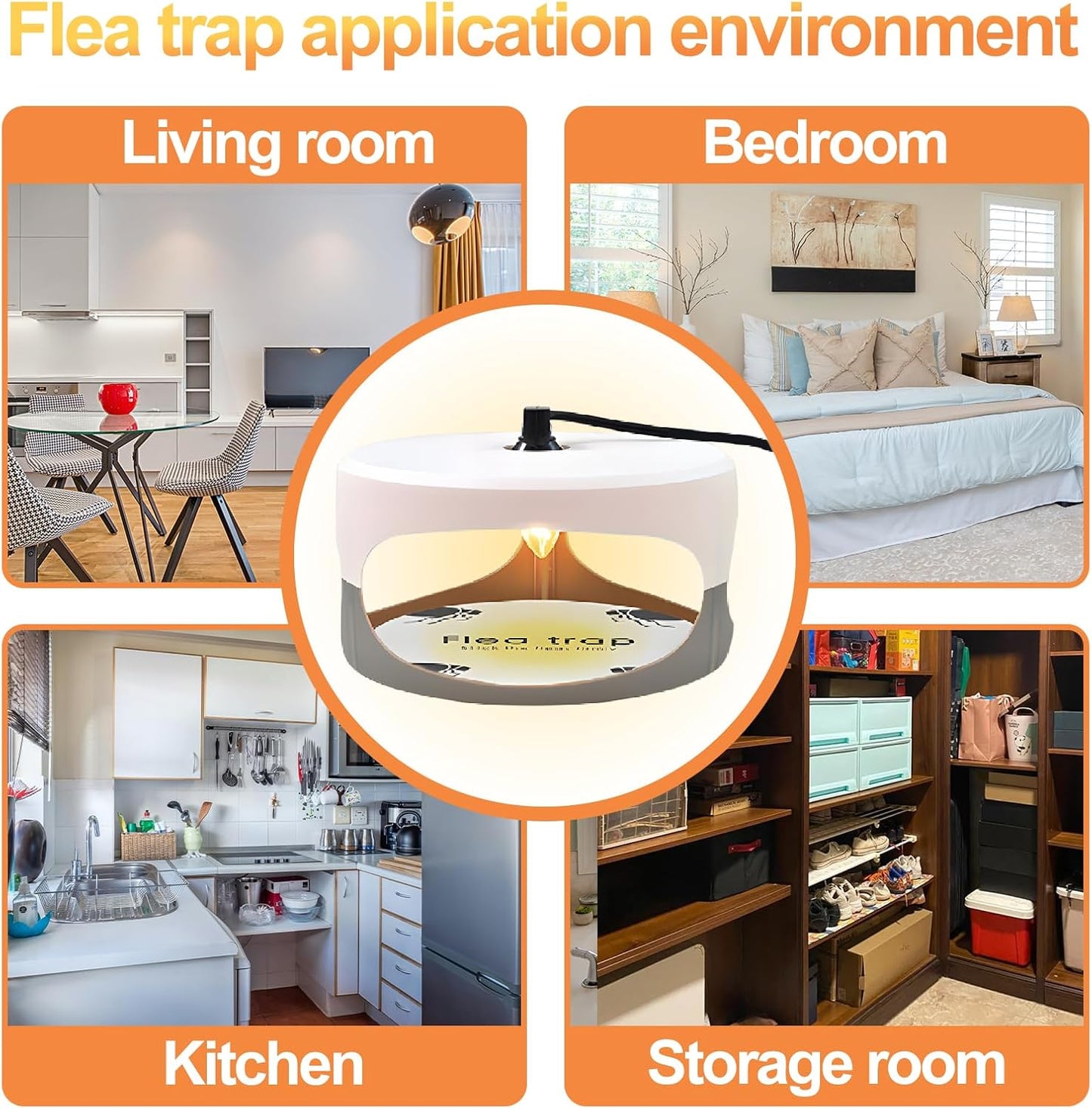 Flea Traps for Inside Your Home 2 Packs, Flea Trap Indoor Pest Control