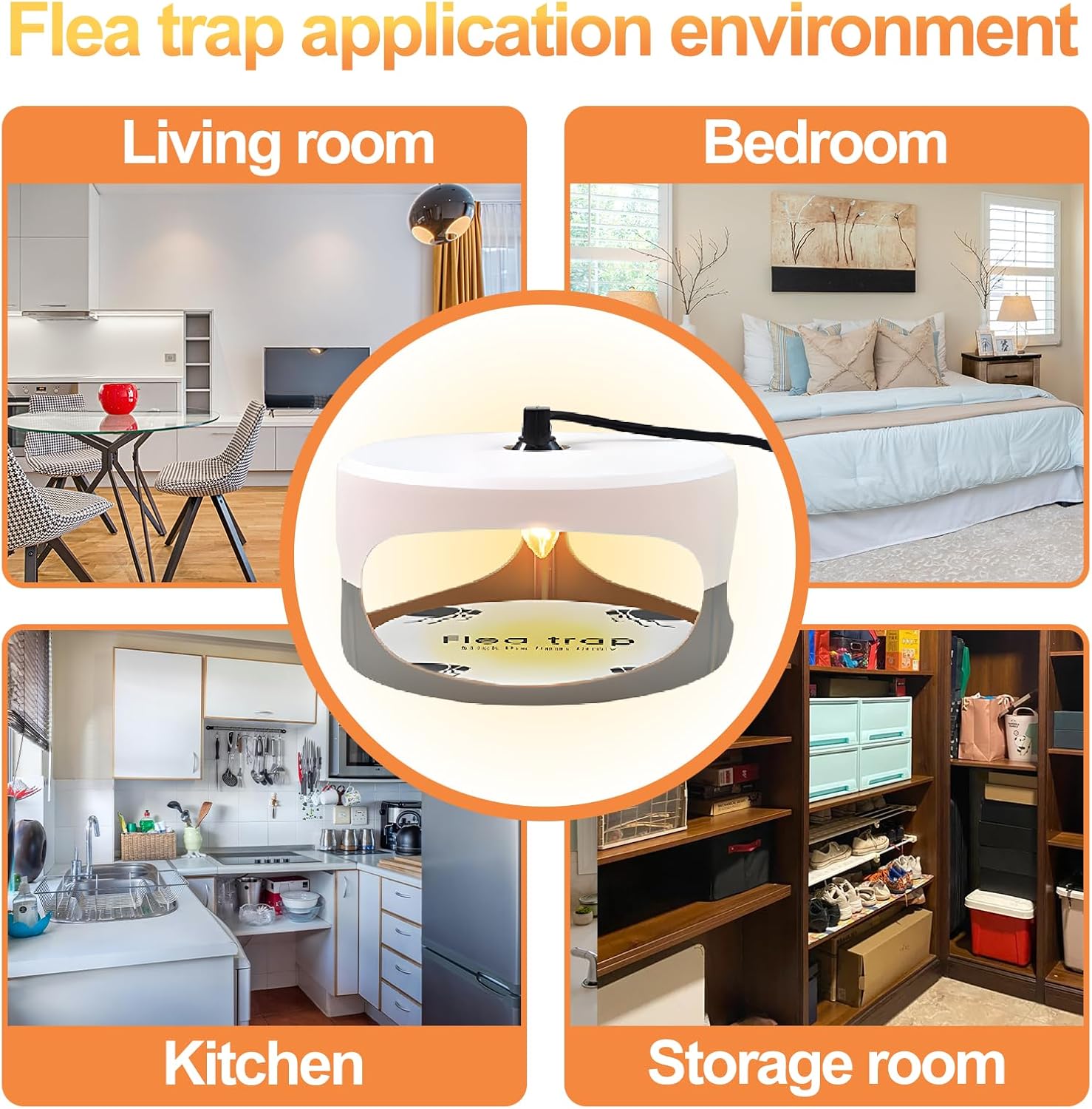 Flea Traps for Inside Your Home 2 Packs, Flea Trap Indoor Pest Control