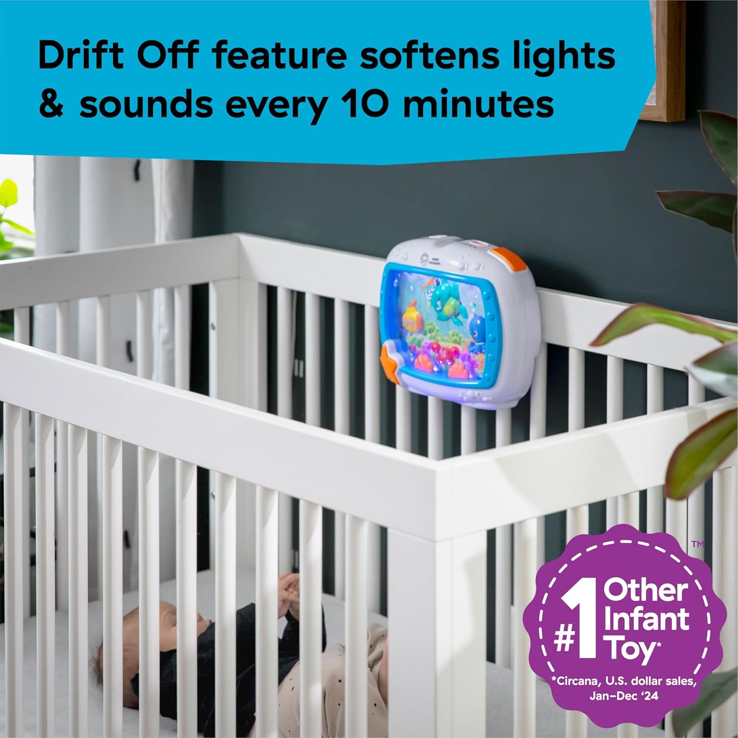 Baby Einstein Sea Dreams Soother Musical Crib Toy and Sound Machine, N
