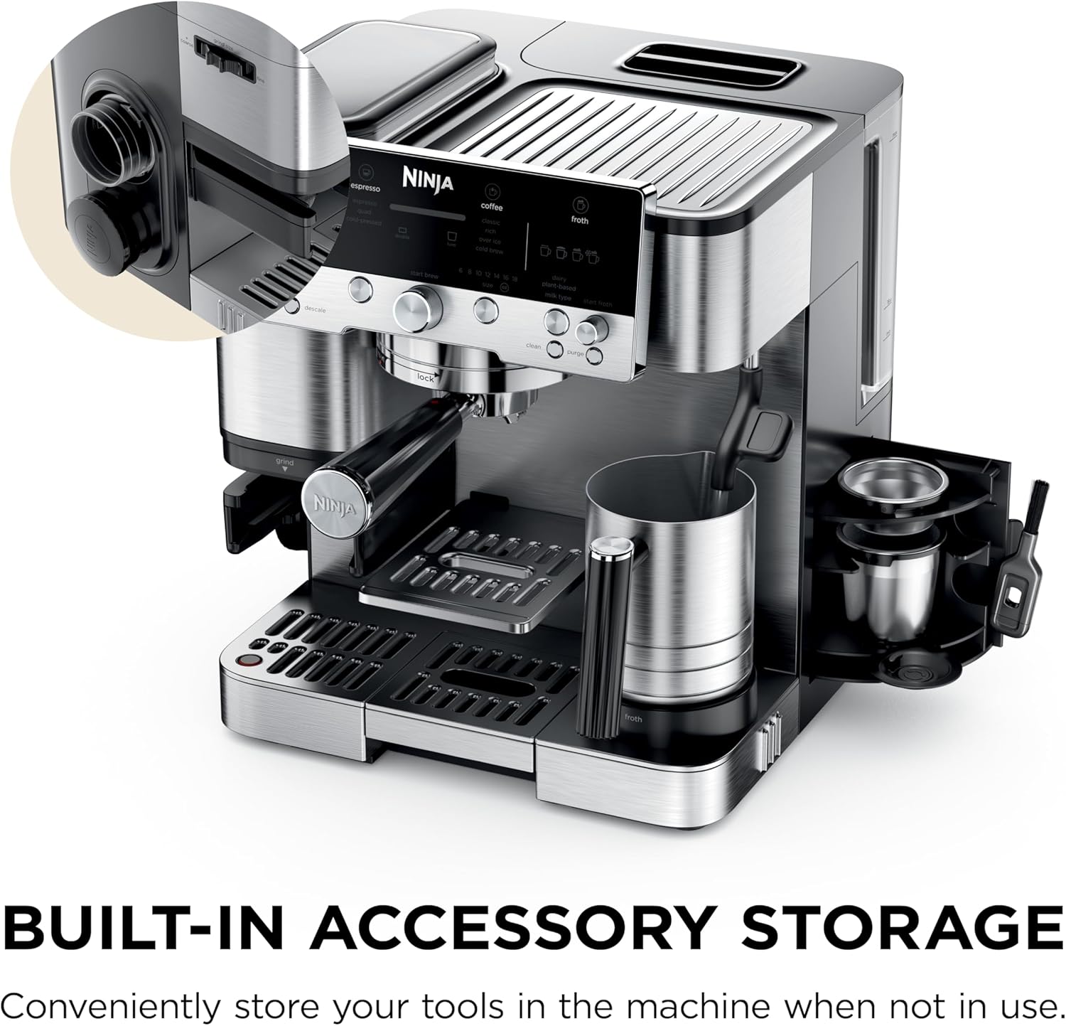 Ninja Luxe Café 3-in-1 Espresso, Drip Coffee and Cold Brew Machine | I