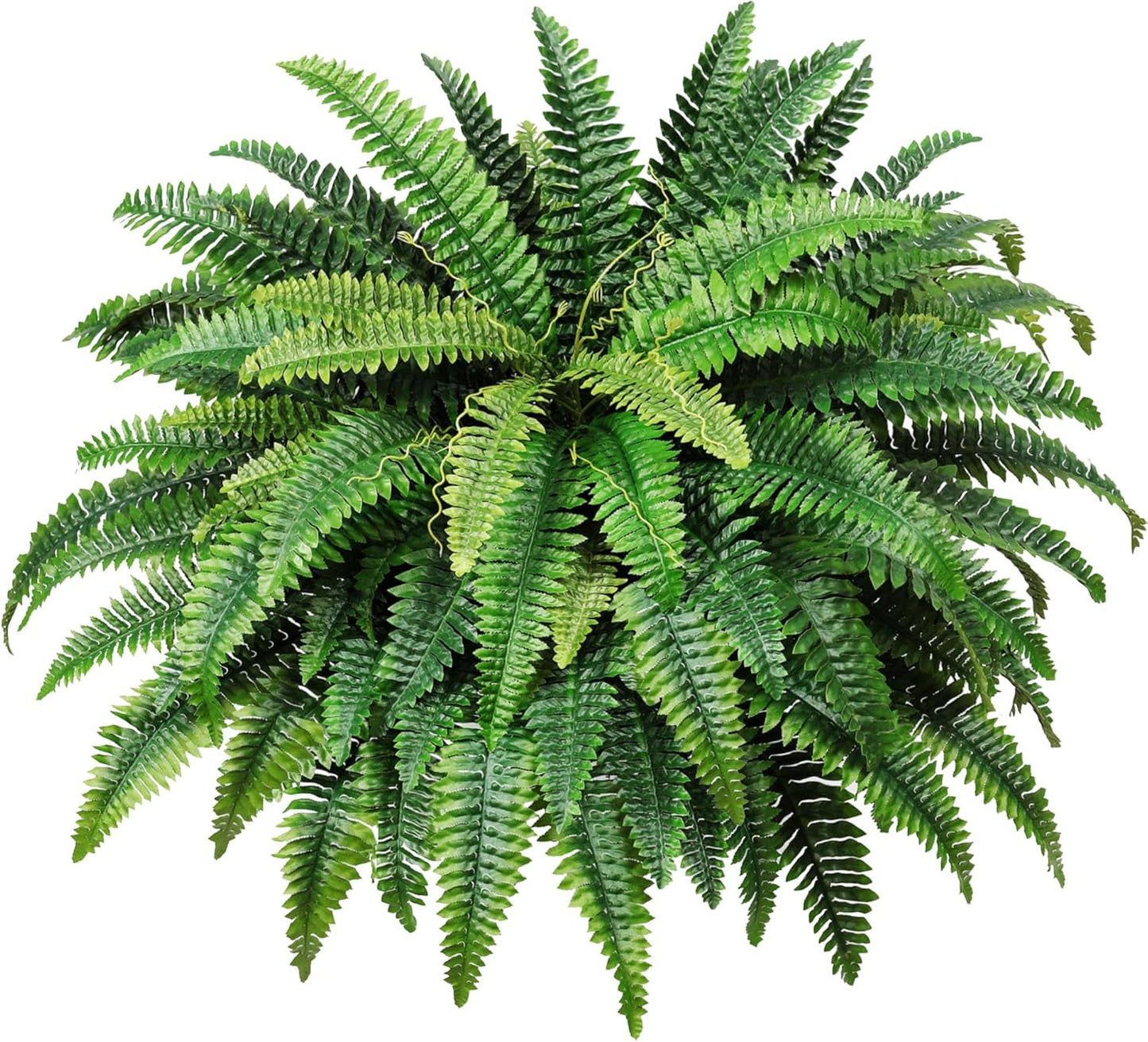 48" Large Artificial Ferns Plants for Outdoors Indoors,UV Resistant 95Branches Faux Boston Fern Bush for Front Porch Decor,Large Hanging Fake Fern Plant Greenery for Entrance Garden Planter Home Decor