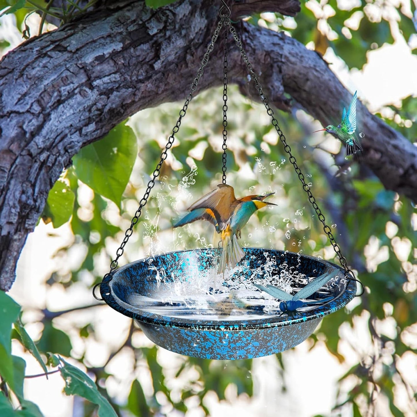 Hanging Bird Bath for Outdoors 11.4 inch Birdbath Bowl Window Birds Fe
