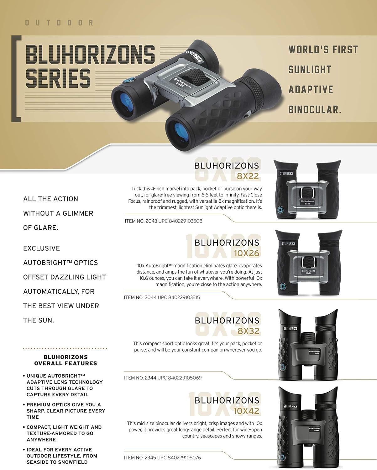 Steiner BluHorizons Binoculars - Unique Lens Technology, Eye Protectio