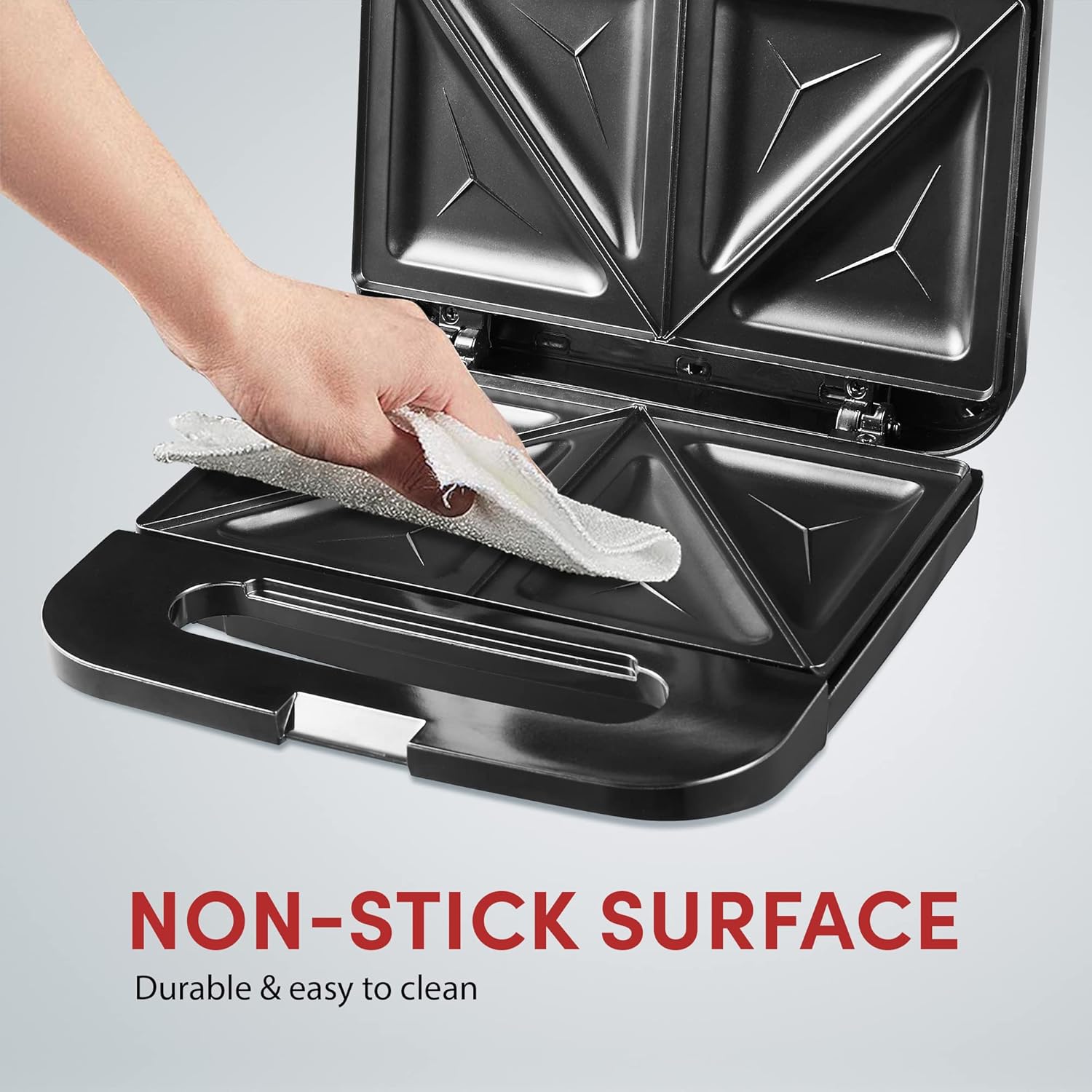 Elite Gourmet ESM2207XSS Sandwich Panini Maker Grilled Cheese, Machine
