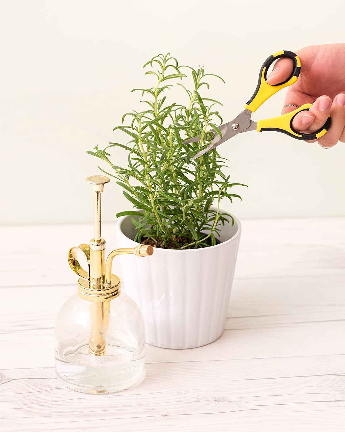 EK Tools Cutter Bee Precision Craft Scissors - Small Ergonomic Scissors with Micro Tip for Cutting Paper, Herbs, and More - Stainless Steel Blades, Yellow and Black