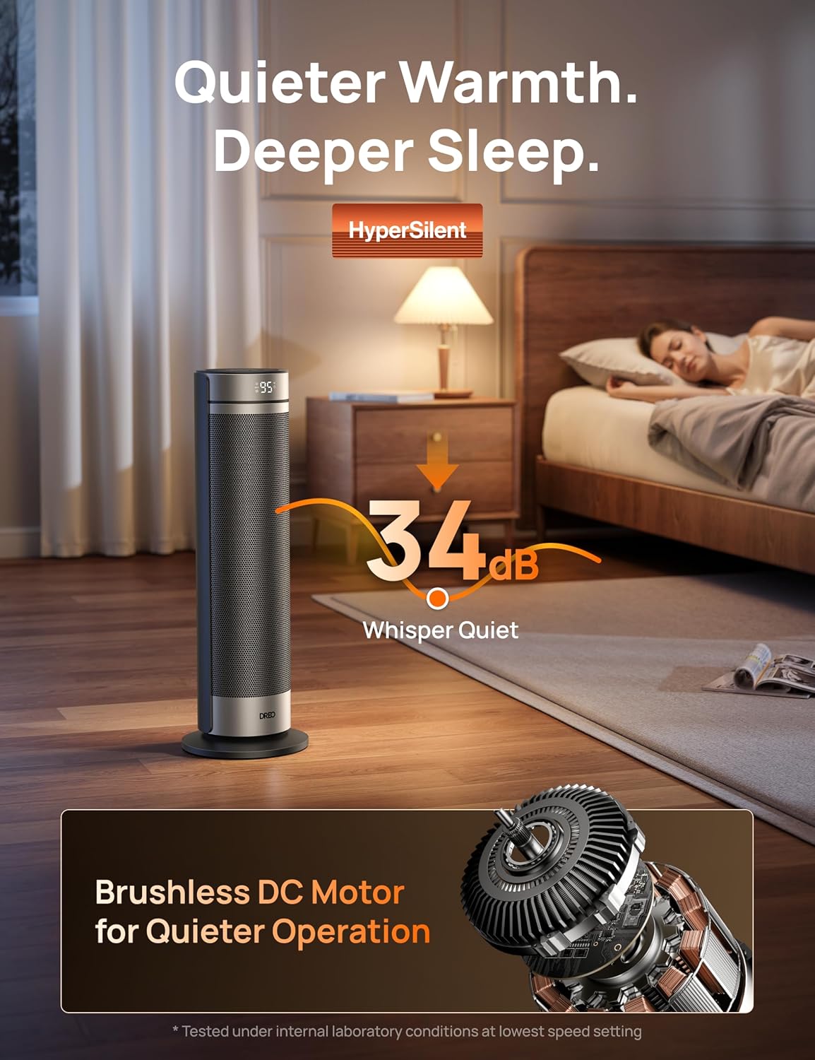 DREO Space Heater for Large Room, 23 Inch Electric Heaters for Indoor 