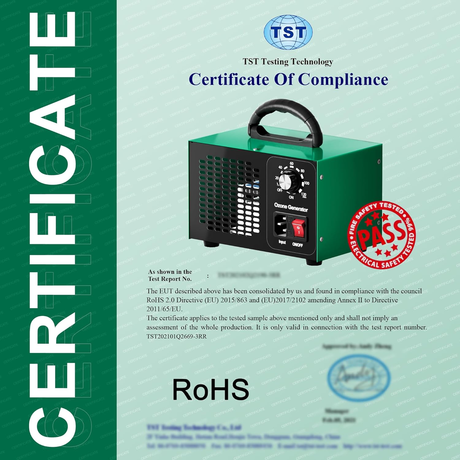 Ozone Generator 45,000mg/h, Industrial O3 Deodorizer for Areas of 2500