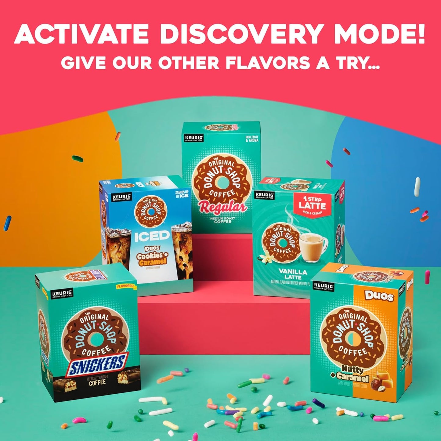 The Original Donut Shop Decaf Keurig Single-Serve K-Cup Pods, Medium Roast Coffee, 60 Count (6 Packs of 10)