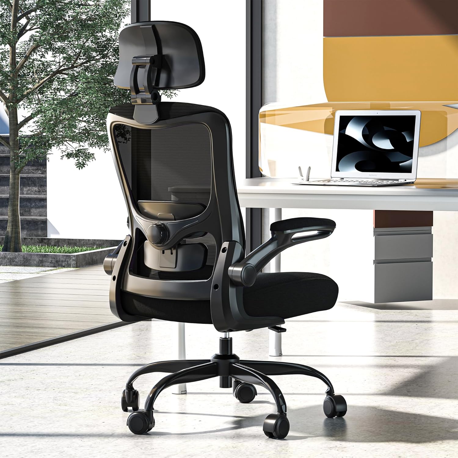 Ergonomic Office Chair, High Back Mesh Desk Chair with Adjustable Lumb