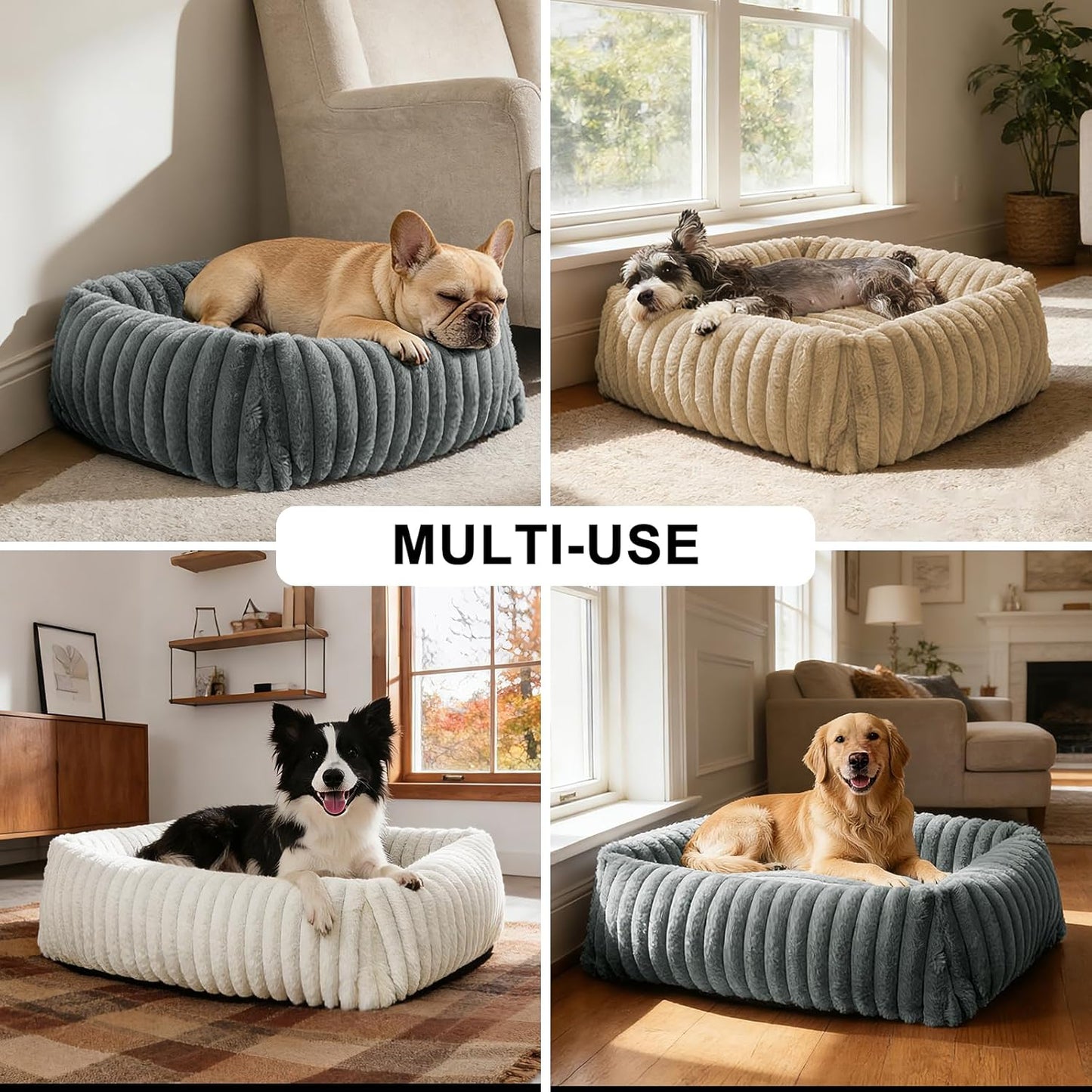 FURTIME Dog Bed for Small Dogs, Washable Orthopedic Dog Bed with Remov