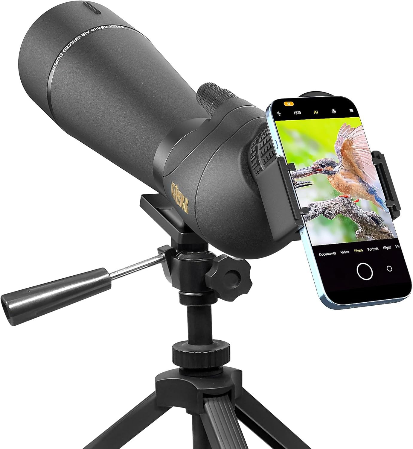Gosky 25-75x85 Spotting Scope - Waterproof Spotting Scope with Tripod, BAK4 High Definition, Carrying Bag and Quick Phone Holder, Dual Focusing, Spotter Scope for Bird Watching Wildlife Scenery