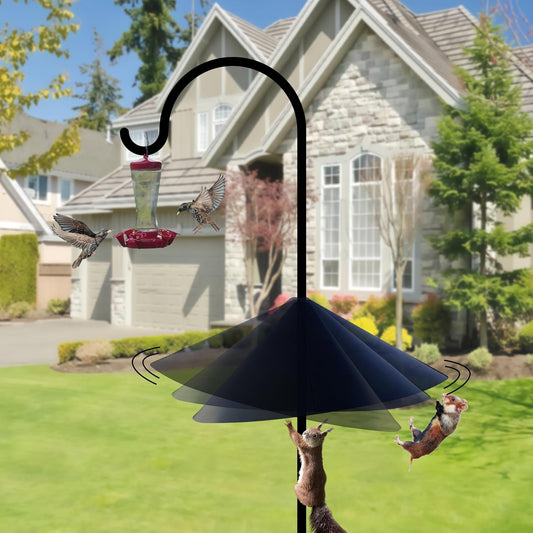 Squirrel Baffle for Bird Feeder Pole - 19 Inch for Shepherd’s Hook, Sq