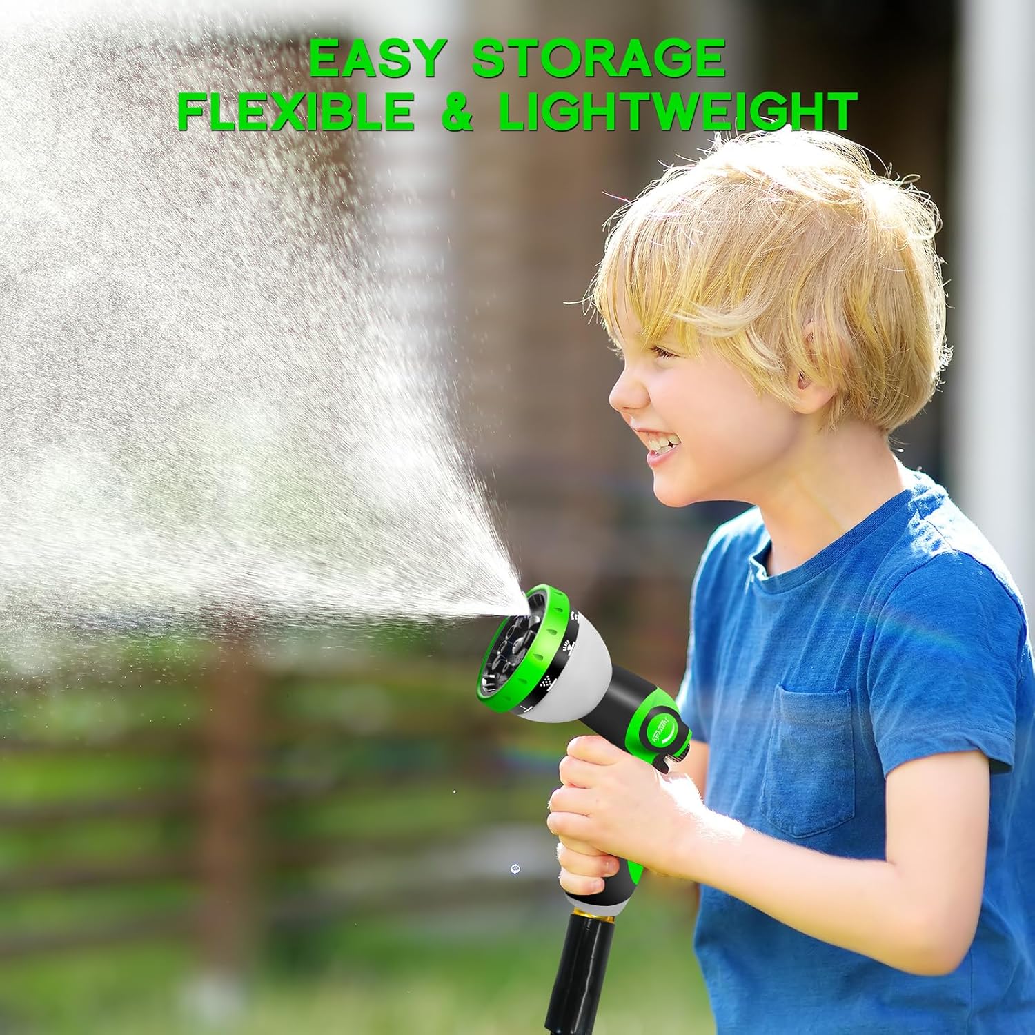 Garden Hose 50 FT, NON-EXPANDABLE Heavy-Duty Flexible & Lightweight Wa