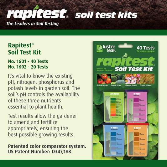 Rapitest Soil Test Kit for Gardens, Vegetables, Flowers and Lawns. USA