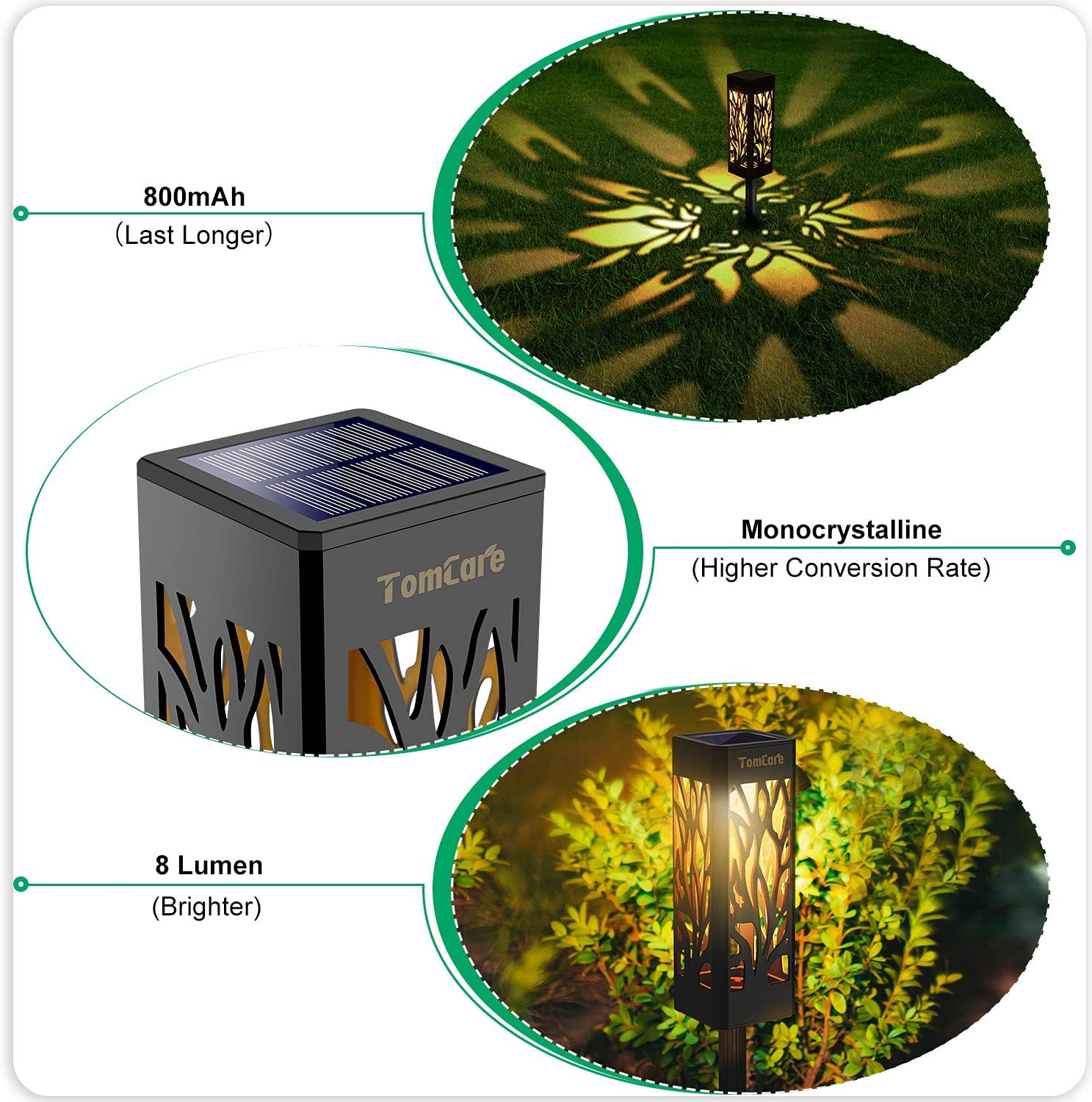 TomCare Solar Lights Outdoor Upgraded Bright Solar Pathway Lights Bigg