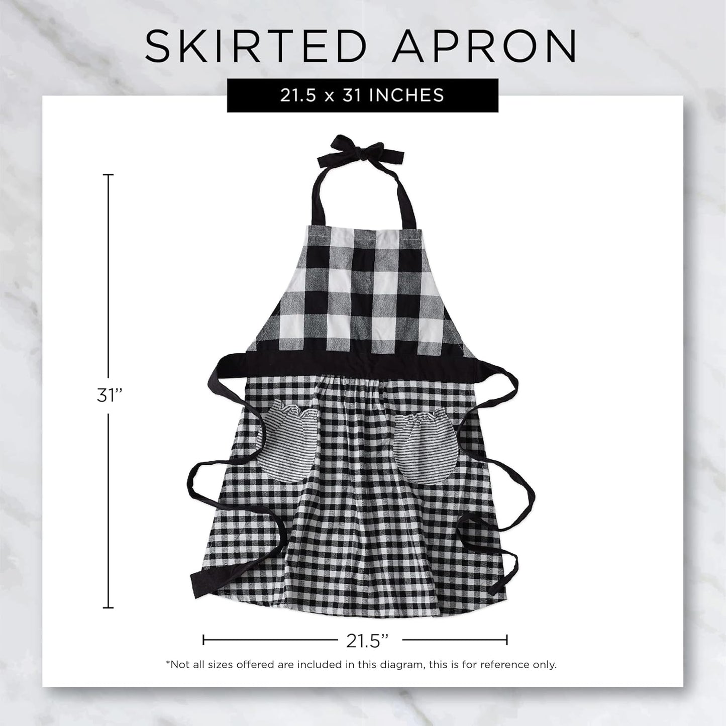 DII Women's Fall & Thanksgiving Kitchen Apron, Adjustable Long Waist T
