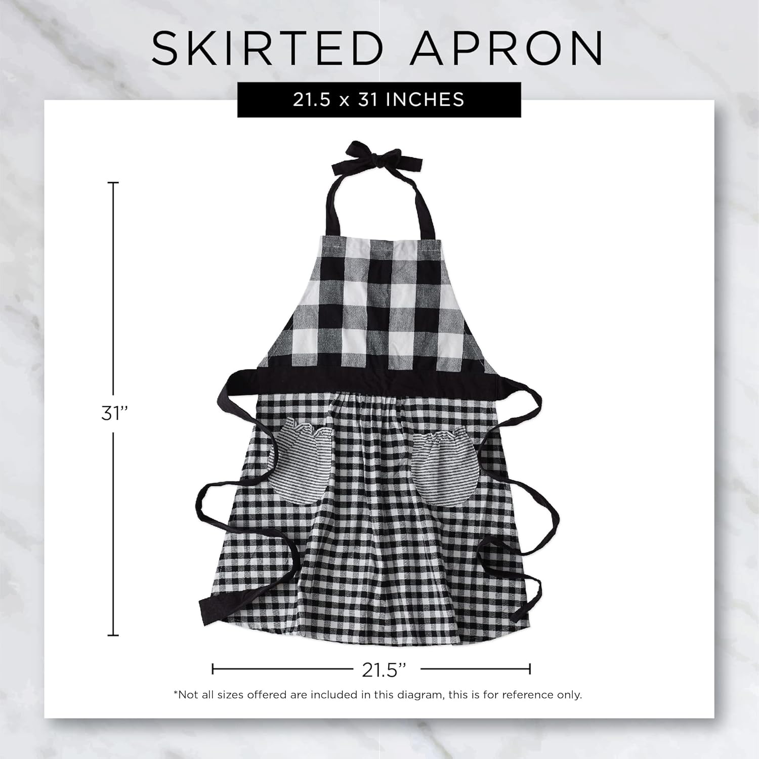 DII Women's Fall & Thanksgiving Kitchen Apron, Adjustable Long Waist T