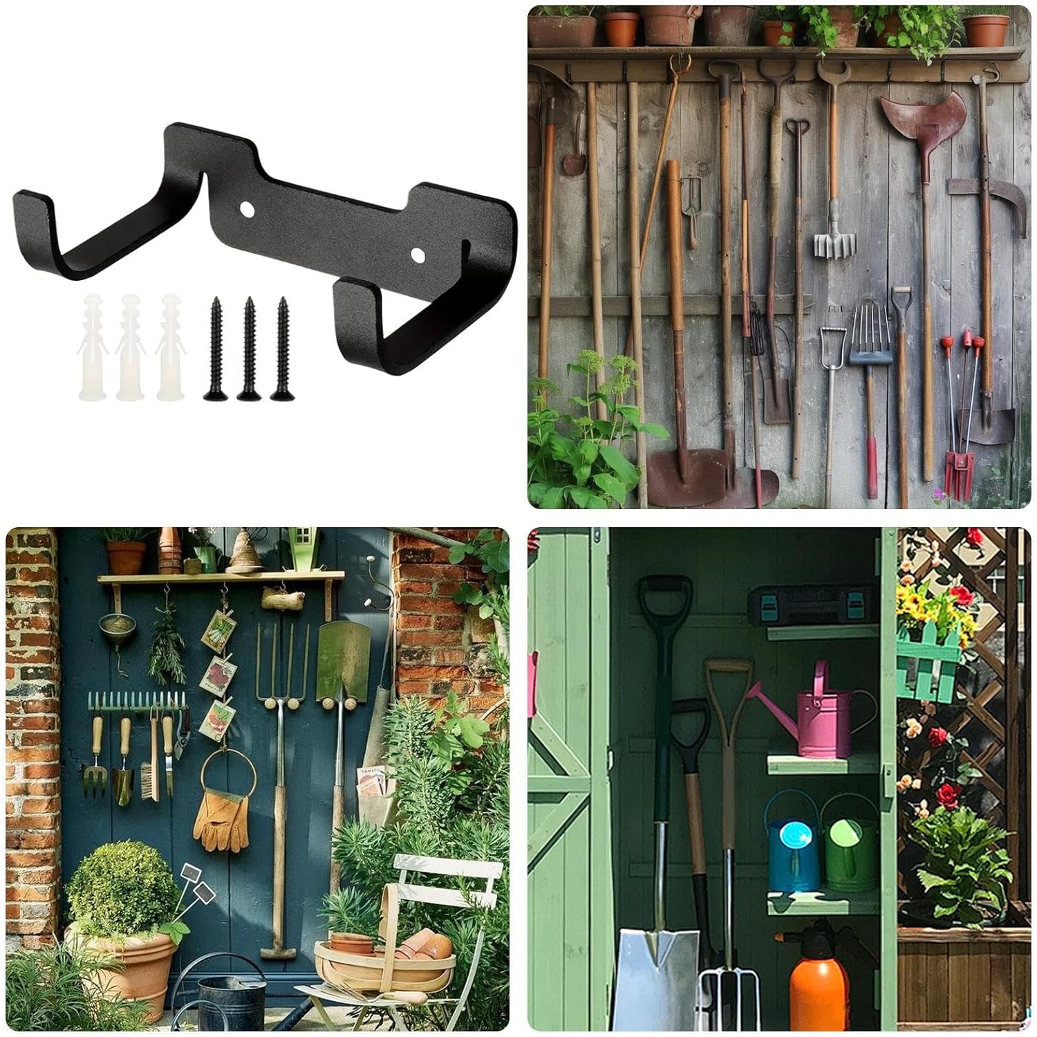 Garage Organizer Rack - Heavy Duty Utility Hooks,Garden Tools Organize