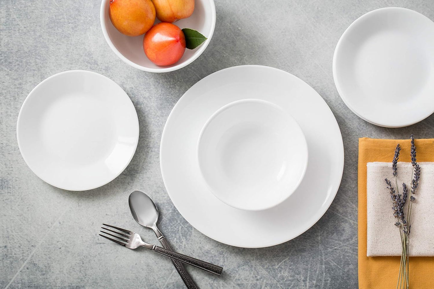 Corelle Vitrelle 18-Piece Service for 6 Dinnerware Set Triple Layer Gl