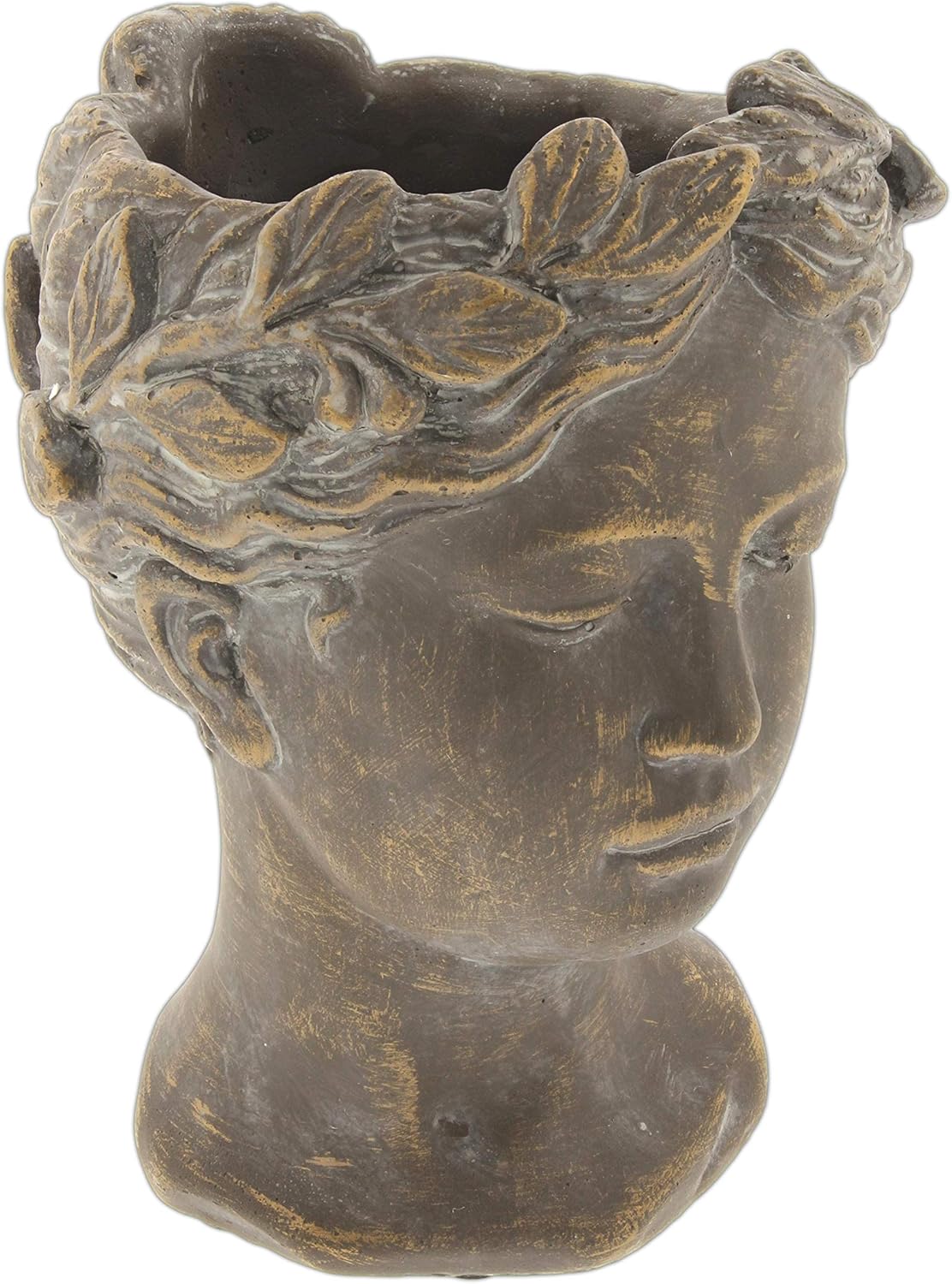 Greek/Roman Style Female Statue Head Cement Planter - Unique Planter P