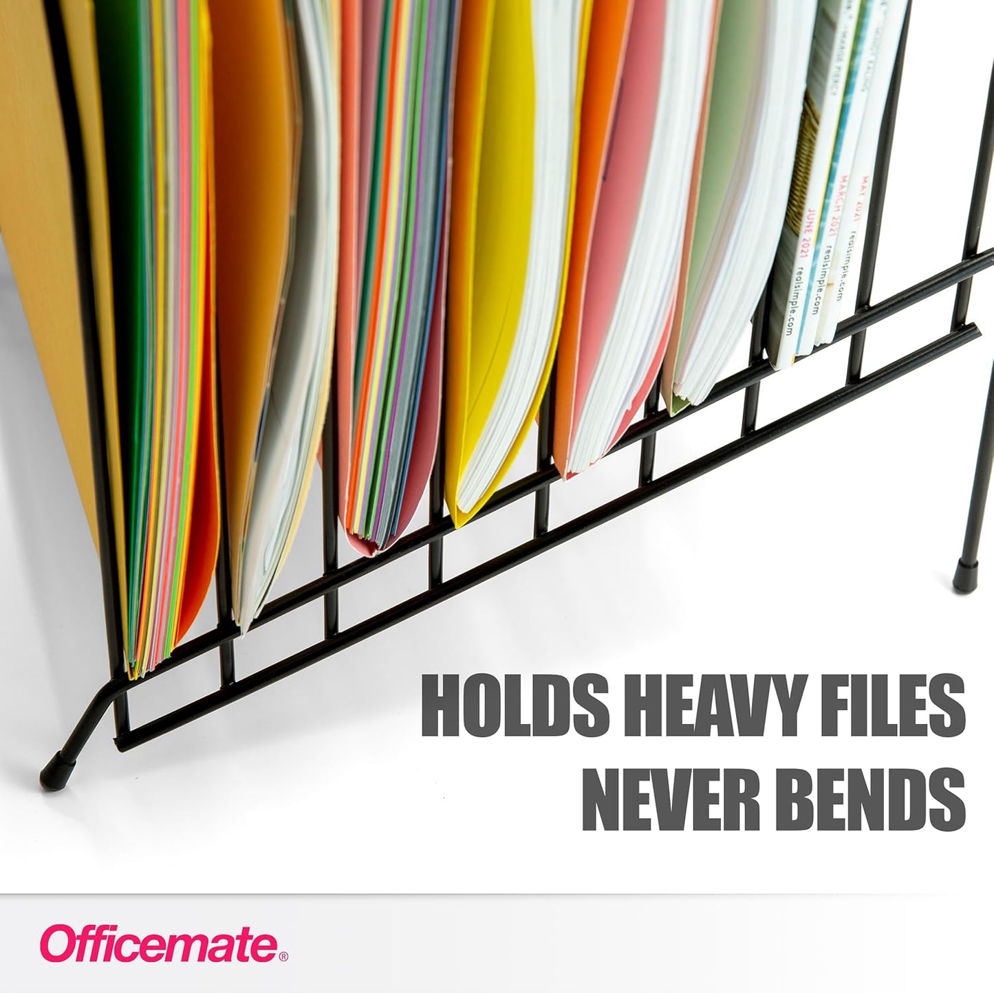 Officemate Large Incline 8 Compartment Wire Caddy, Black, 8.5 x 10.375