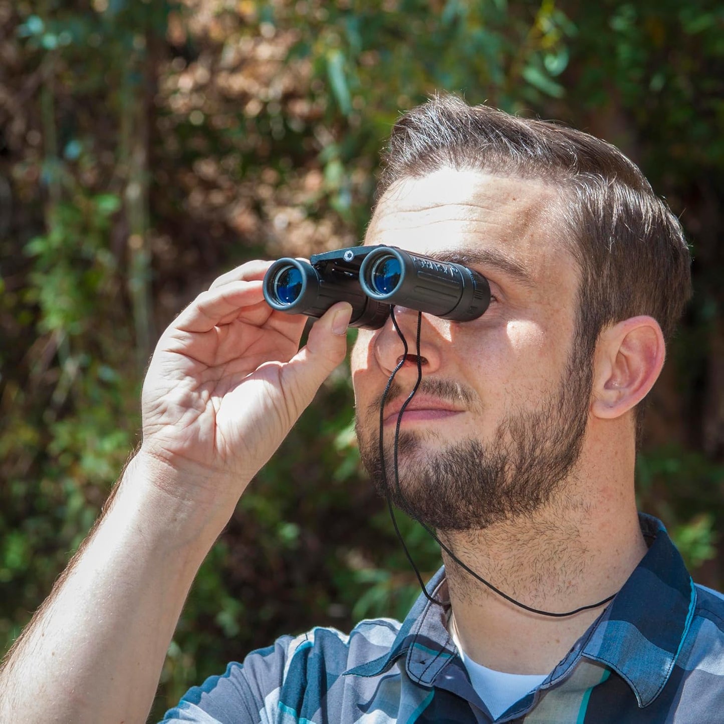 Barska Lucid View 10x25 Compact Binoculars – Lightweight Folding Design with Fully Coated Optics & Rubber Armor – Ideal for Travel, Hiking, Hunting & Sports