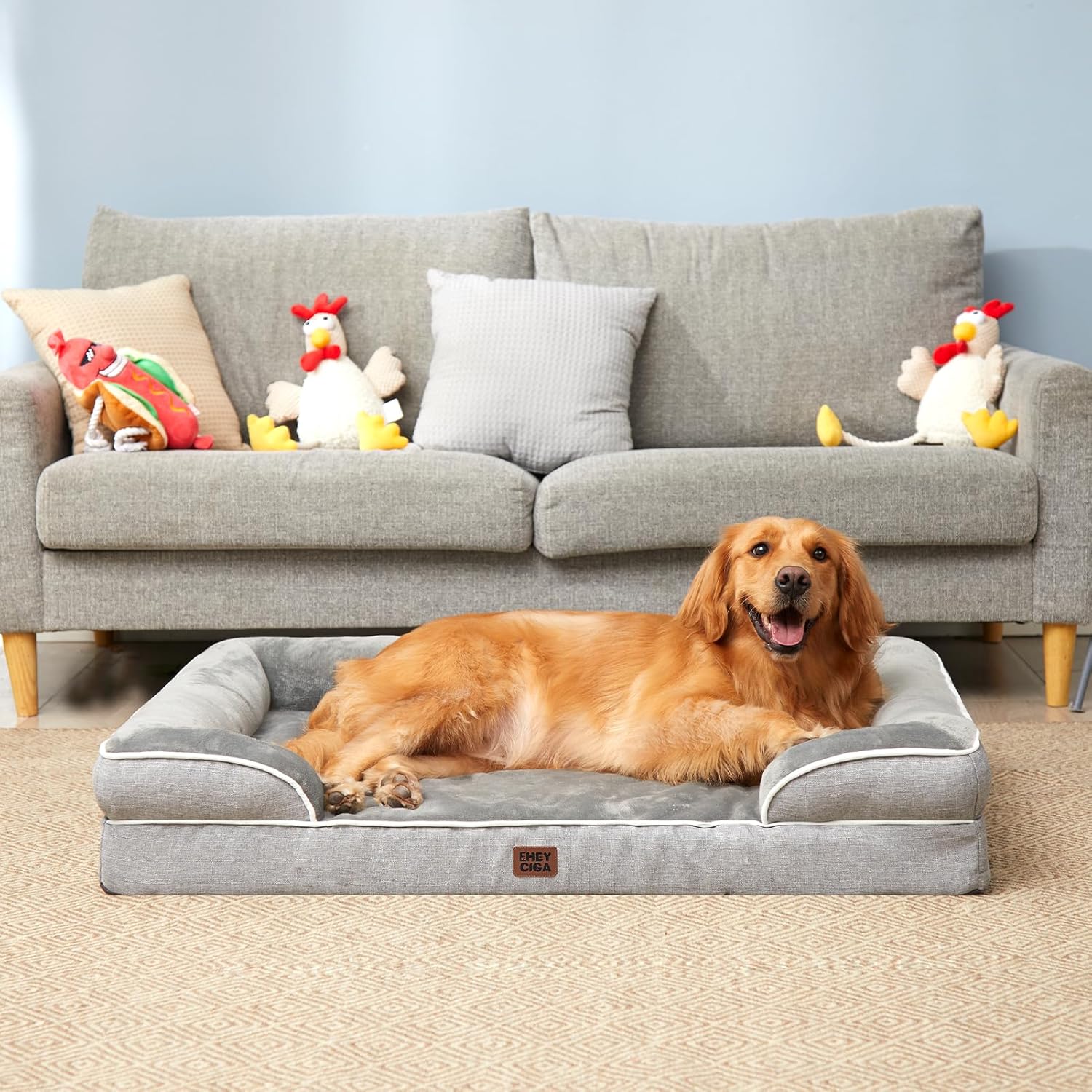 EHEYCIGA Orthopedic Dog Beds for Extra Large Dogs 44x32Inch, Waterproo