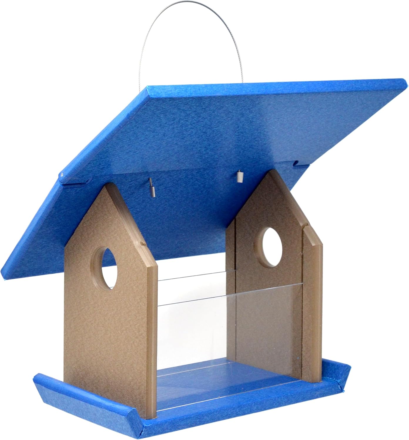 Songbird Essentials Mealworm Feeder Blue/Grey