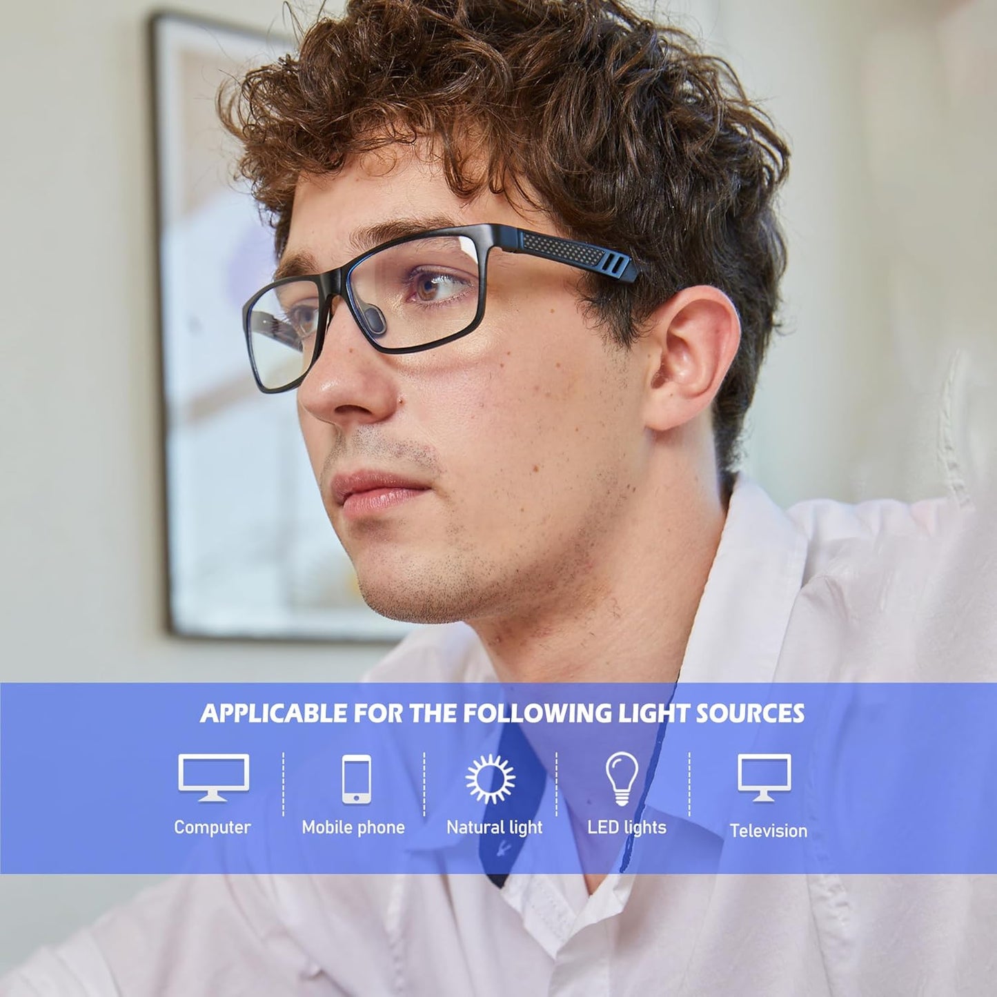 ANYLUV Blue Light Blocking Glasses Men Computer Gaming Glasses Lightwe