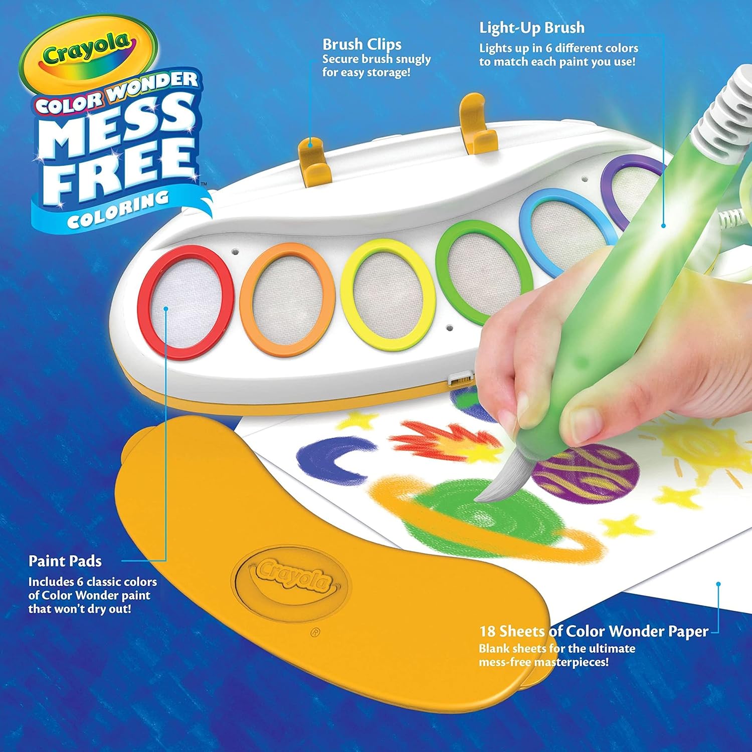 Crayola Color Wonder Magic Light Brush, Mess Free Painting Station for