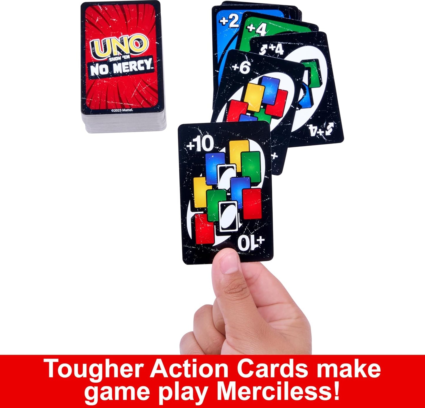 Mattel Games UNO Show ‘em No Mercy Card Game in Storage & Travel Tin f