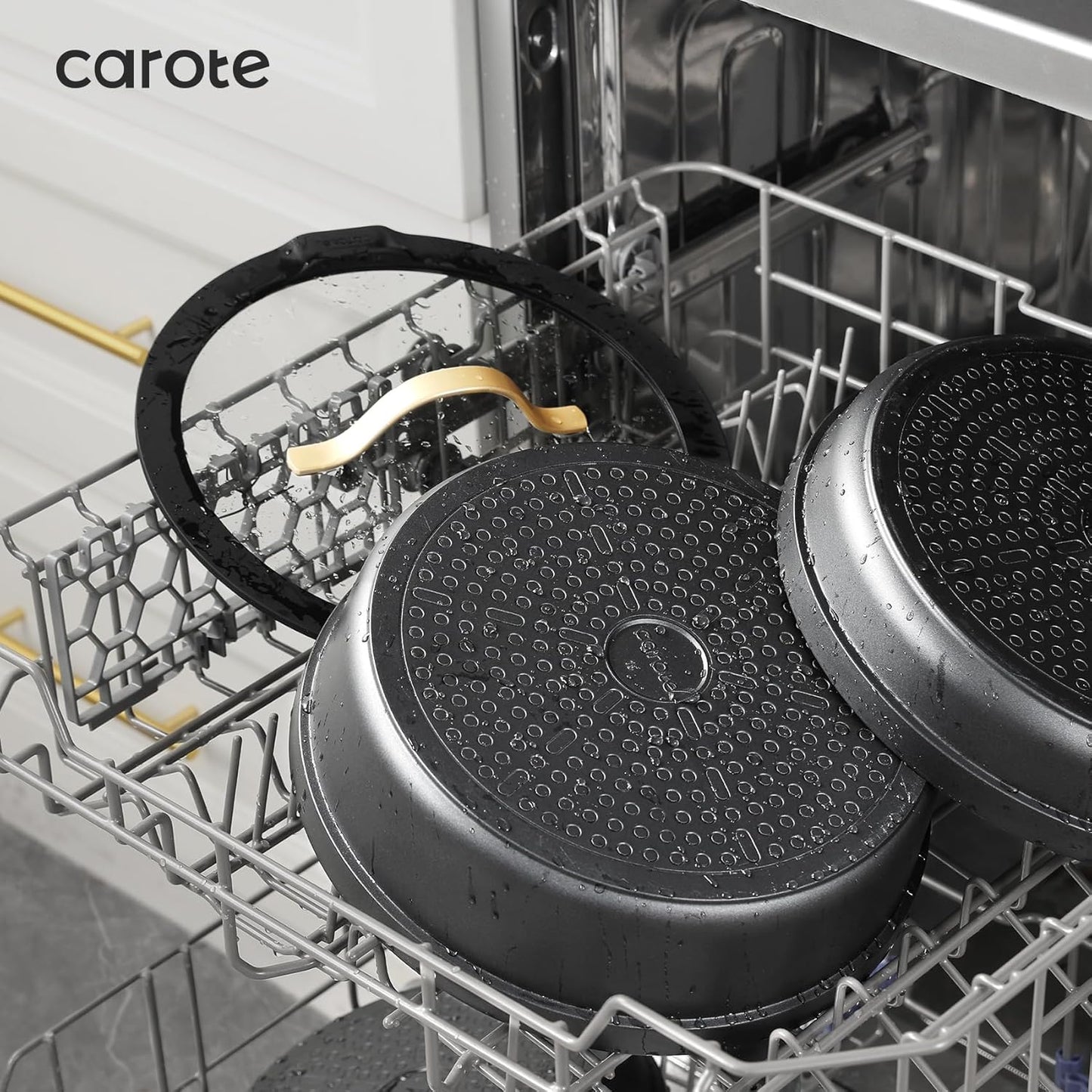 CAROTE 19pcs Pots and Pans Set Non Stick, Nonstick Cookware Set, Dishw